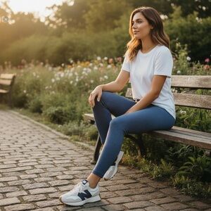 Merona textured blue pull on skinny pants